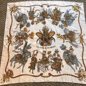 Hermes Les Fetes du Roi Soleil Silk Scarf